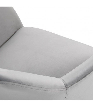 Fabric Grey 74H x 54W x 56Dcm Set of 2 Modern Upholstered Bucket Seat Armchairs