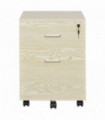 Filing Cabinet Oak 55.6H x 40W x 45Dcm 2-Drawer Locking Office Storage Vinsetto