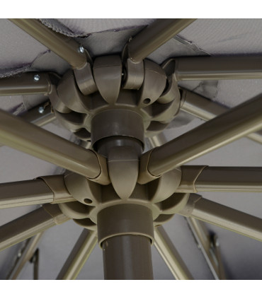 Steel Dark Grey  x 265cm 2.7m Garden Banana Parasol Cantilever Umbrella