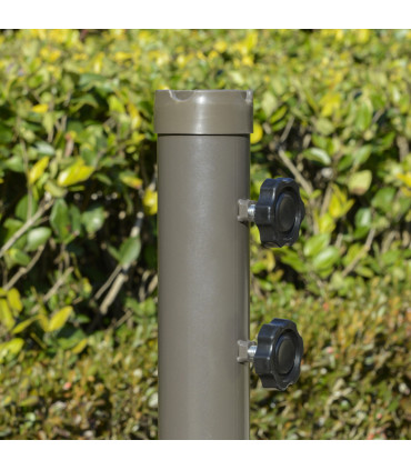 Steel  Green 2.7m Banana Parasol Cantilever Umbrella Crank Handle