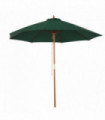 Garden Parasol Wooden Green 250cm x 250cm x 245cm Polyester Canopy Vent