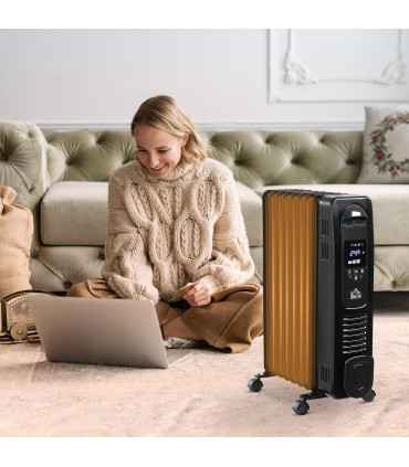 Black 2180W Digital Oil Filled Radiator