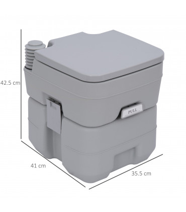 20L Camping Toilet Portable Travel WC Caravan Picnic Fishing Restroom Outsunny