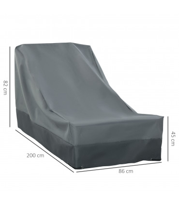Outdoor & Garden Furniture Cover Water Resistant Dark grey Light grey 200x86cm