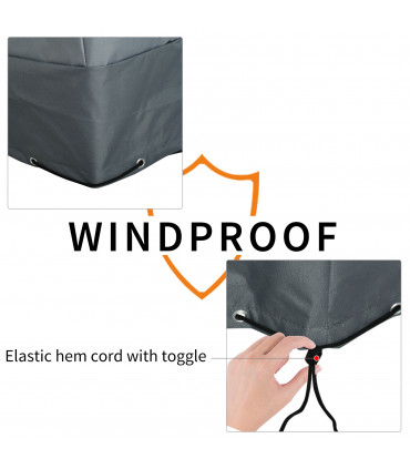 Outdoor & Garden Furniture Cover Water Resistant Dark grey Light grey 200x86cm
