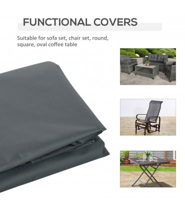 Outdoor & Garden Furniture Cover Water Resistant Dark grey Light grey 200x86cm