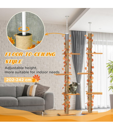 Adjustable Floor-To-Ceiling Cat Tree