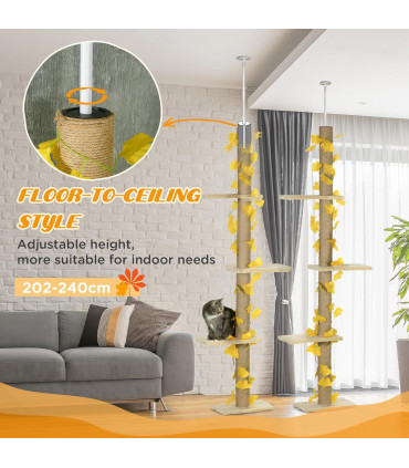 Adjustable Floor-To-Ceiling Cat Tree