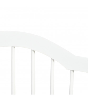 3 Panels Dog Gate w/ Support Feet Fence Safety Barrier Freestanding Wood White