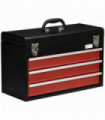 3 Drawer Tool Chest Lockable Tool Box w/ Ball Bearing Runners 51cmx22cmx32cm