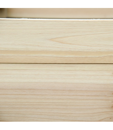 Garden Flower Box 3 Tier Raised 9 Grids Non-woven Fabric Natural Wood 117cm