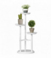 Plant Stand White 46cmx46cmx86cm 3 Tiered Bamboo Plant Shelf Indoor & Outdoor