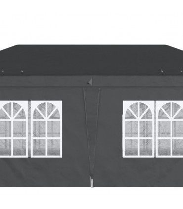 3 x 6m Pop Up Gazebo Height Adjustable Party Tent w/ Storage Bag Black