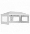 Gazebo: White Steel 585 cm x 295 cm x 270 cm 3 x 6m Heavy Duty Pop Up - White