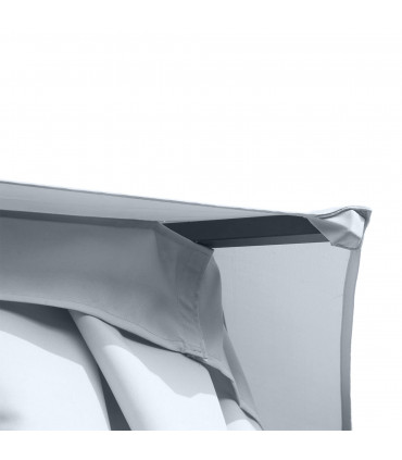 Gazebo Canopy 2 Tier Patio Shelter Steel 3x3m Grey Polyester 294x294x280H cm