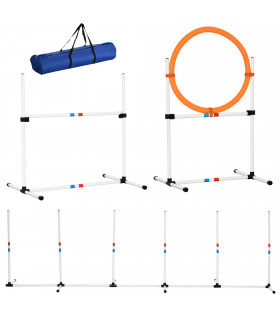 3-Piece Suit Portable Pet Agility Training Set for Dogs Obstacle Course