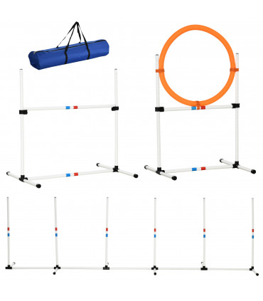 3-Piece Suit Portable Pet Agility Training Set for Dogs Obstacle Course