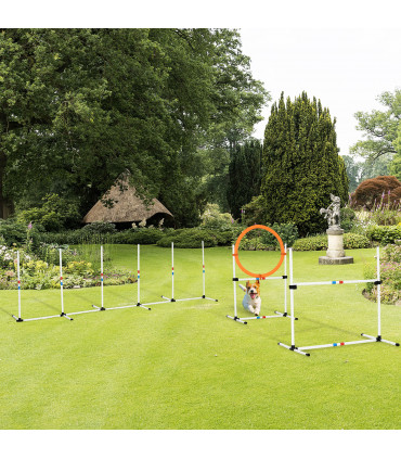 3-Piece Suit Portable Pet Agility Training Set for Dogs Obstacle Course