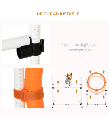 3-Piece Suit Portable Pet Agility Training Set for Dogs Obstacle Course
