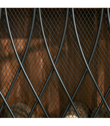 3-Panel Folding Fireplace Screen Metal Mesh Fire Spark Guard Black