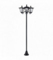 3-Solar Powered Lamp Post, IP44, 51.5Lx47Wx182.5H cm-Black