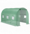 Polytunnel Greenhouse PE Cover Green 3.5L x 2W x 2H m Walk-in Tunnel Greenhouse