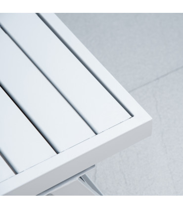 Steel Grey 198cm x 70cm x 70cm 3Pc Garden Seating   Sofa Lounge Table Grey