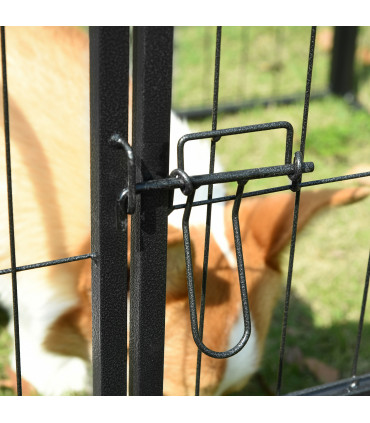 Steel and metal Black 158L x 79W x 79H cm Pet Playpen Dog Rabbit Puppy Cage