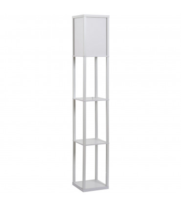 Floor Lamp White 26cm x 26cm x 160cm 4-Tier Floor Lamp with Storage Shelf