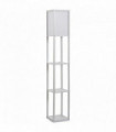 Floor Lamp White 26cm x 26cm x 160cm 4-Tier Floor Lamp with Storage Shelf