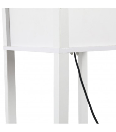 Floor Lamp White 26cm x 26cm x 160cm 4-Tier Floor Lamp with Storage Shelf