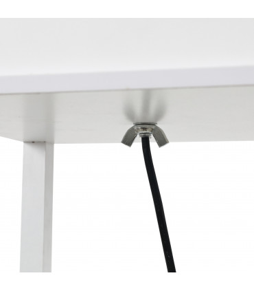 Floor Lamp White 26cm x 26cm x 160cm 4-Tier Floor Lamp with Storage Shelf