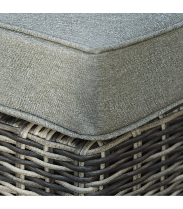 Outdoor Seating Set PE Rattan Mixed Grey 73cm x 73cm x 65cm 5 Pcs Armchair