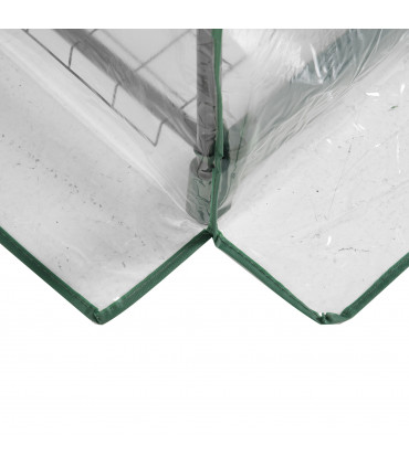 Steel 5 Tier Greenhouse OutdoorPortable Shed Metal Frame Transparent 69x49x193cm