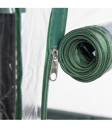 Steel 5 Tier Greenhouse OutdoorPortable Shed Metal Frame Transparent 69x49x193cm