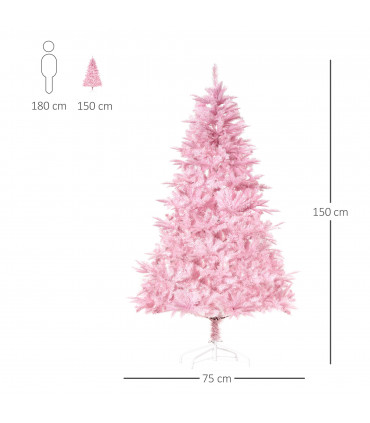Holiday Xmas 5FT Pink Artificial Christmas Tree Automatic Open for Home Party