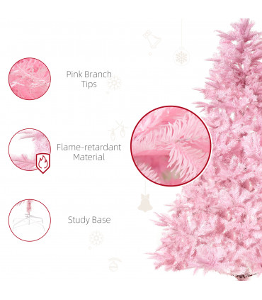 Holiday Xmas 5FT Pink Artificial Christmas Tree Automatic Open for Home Party