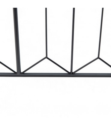 Garden Fencing Metal Border Edging Black 307W x 83H cm Elegant Pattern