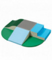 Baby Soft Play Equipment 6 Piece Foam Blocks Multi-colored 48x45x25 cm - HOMCOM