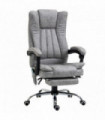 6-Point Vibrating Massage Office Chair w/ Microfibre Upholstery Arms Grey