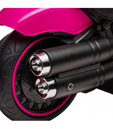 Pink 6V Electric Motorbike w/ Training Wheels - PP and Metal - 57x 76L x 42W cm