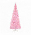 PVC Pink 7FT Prelit Artificial Christmas Tree 350 LED Light HOMCOM