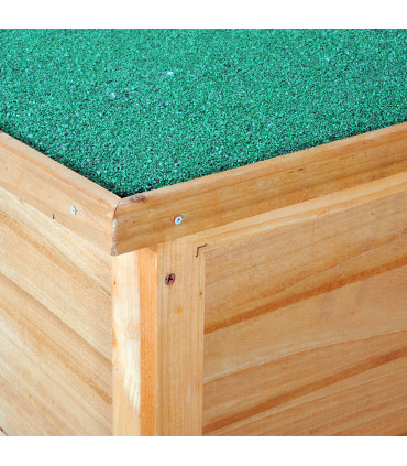 Dog Kennel House Garden Shelter Wooden Yellow 82L x 58W x 58H cm Solid Fir Wood