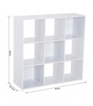 9 Cube Storage Unit Cabinet Bookcase Display Shelves Chipboard - White
