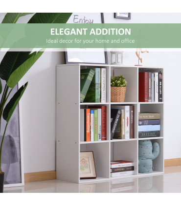 9 Cube Storage Unit Cabinet Bookcase Display Shelves Chipboard - White