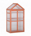 Wood Cold Frame Greenhouse for Plants PC Board Orange 80cm x 46.5cm x 138cm