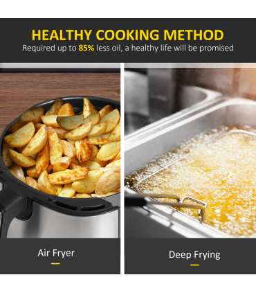 Air Fryer 1500W 4.5L Air Fryers Oven with Rapid Air Circulation Timer - Black