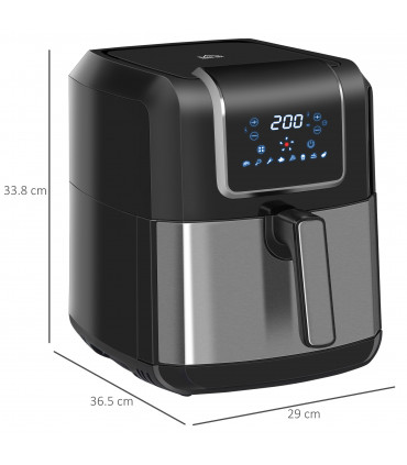 Air Fryer 1700W 6.5L with Digital Display Timer for Low Fat Cooking HOMCOM