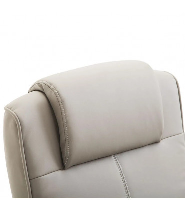 Adjustable Recliner Swivel Leather Armchair 360 Rotatable Stool W/ Footrest