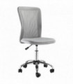 Armless Office Chair Ergonomic Padded Height Adjustable Mesh Back 5 Wheels